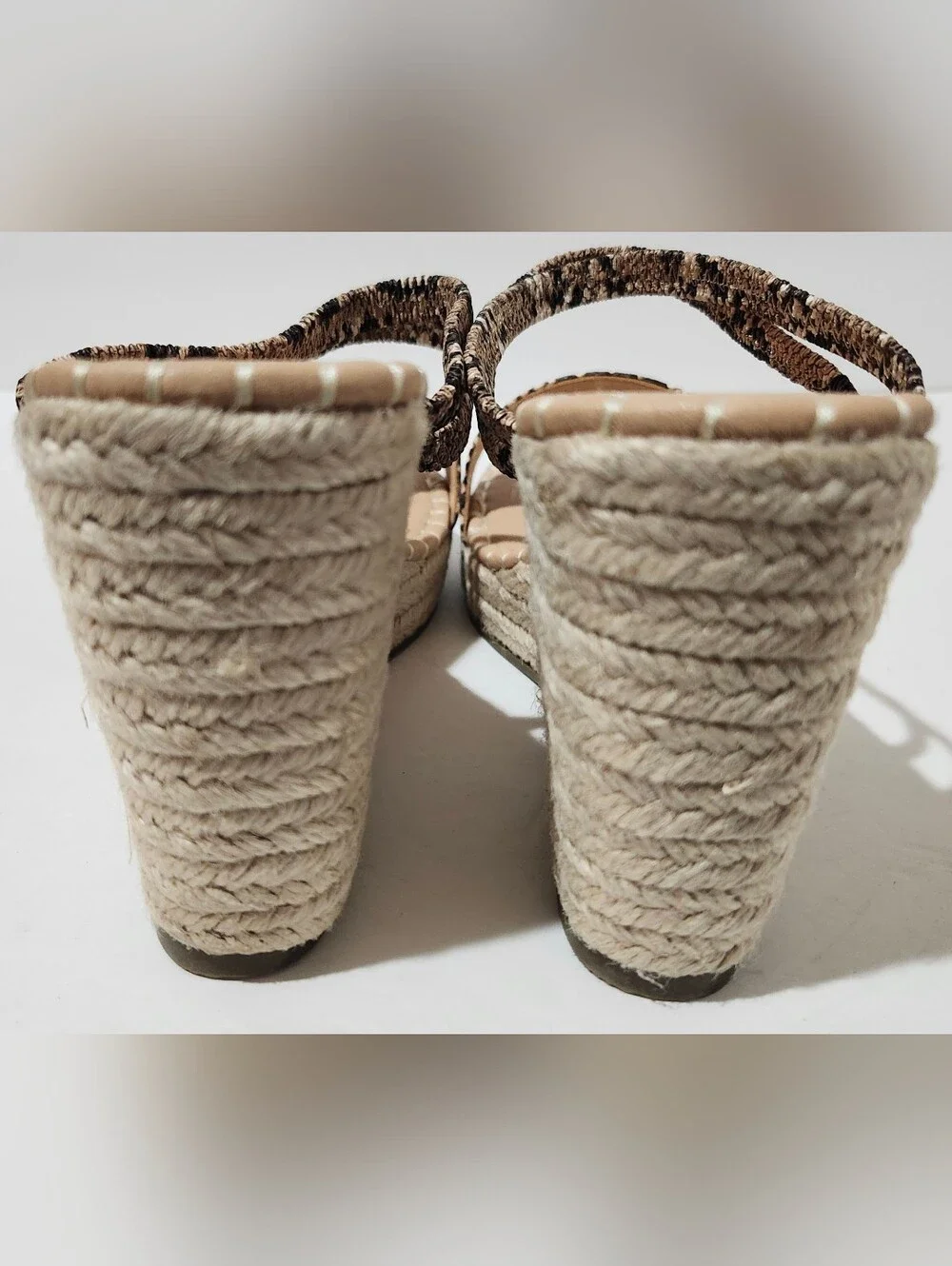 Vetaste Snake Skin Print Espadrille Ankle Strap Wedge Sandals M4B004 Women's 8